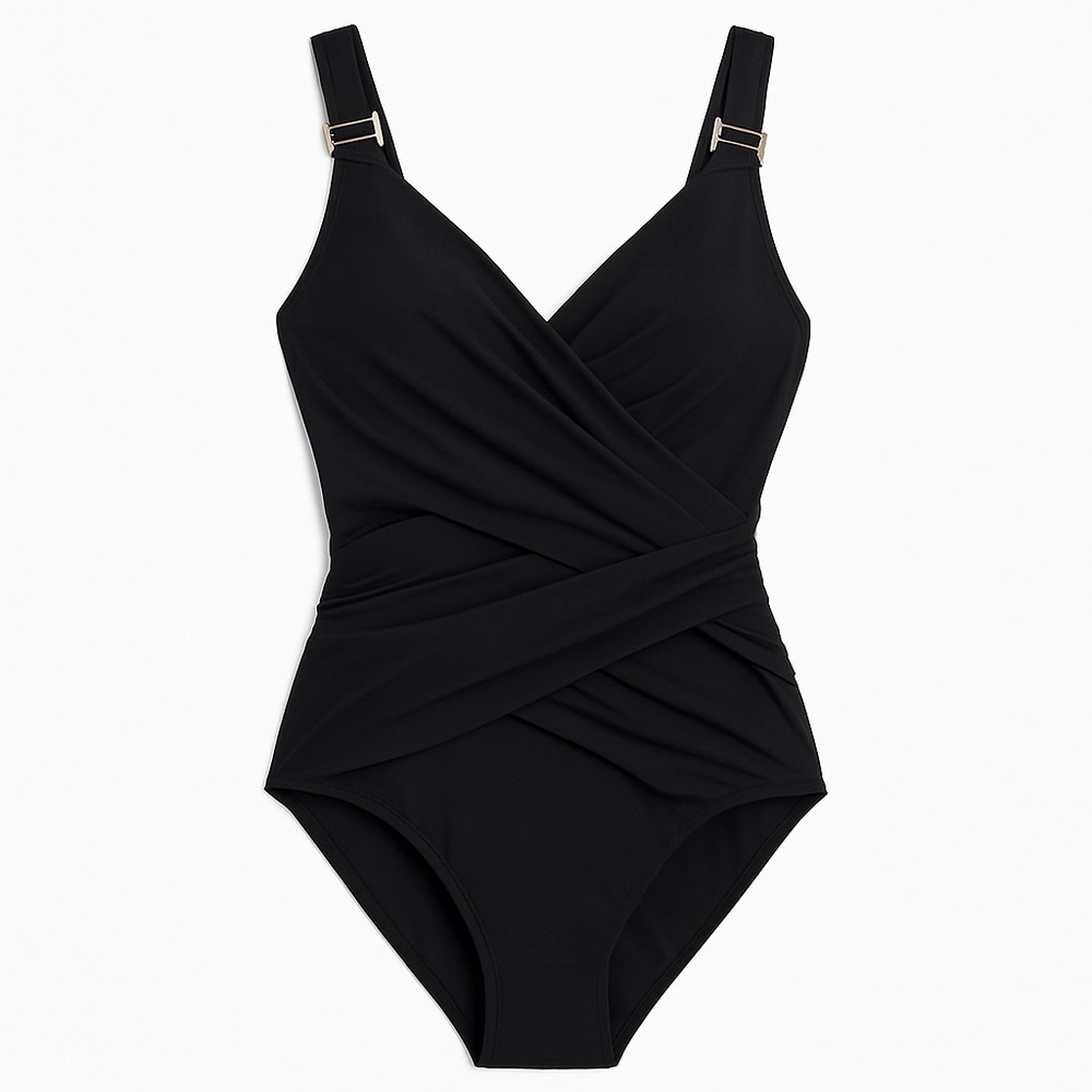 SPANX Black Whittle Waist One-Piece Swimsuit | Size 6